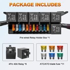 Relay Box With 6 Pcs 4 Pin Relays 11 Pcs Atc ato Blade For Auto Car Marine Boat
