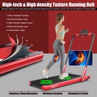 Superfit 2 25hp 2 In 1 Folding Treadmill W app Control Speaker Remote Red
