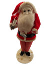 Vintage Red Chenille Spun Cotton Dime Store Santa Wth Candle Japan 5 1 2 