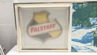 Vintage Falstaff Beer Take Out Dept Lighted Golf Fishing Skiing Sign 2 Sided Adv