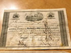 2 - 1853 Baltimore   Ohio Railroad Company Stock Certificates Signed By T  Swann