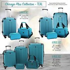 Travelers Club Chicago Hardside Expandable Spinner Luggage 5 Piece Set Teal
