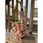 Nwt Rare Kurt Geiger Calf Hair Cow Print Green Hobo Leather Bag