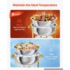 Uimoso 4-pack 6qt Stainless Steel Buffet Chafing Dish Set
