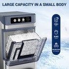 44lbs 24h Countertop Nugget Ice Maker Chewable Ice Maker Machine W  0 8 Gal Tank