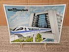 Vintage Walt Disney World Theme Park Blue Monorail 5 X 6 75    Glass Souvenir Tray