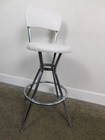Vtg Mcm Atomic Cosco Bar Counter Stool Spider Legs White   Chrome Kitchen Shop