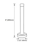 Door Stopper 8 Inch Extra Long Door Stop Wall Mounted With Door Bumper Tips     