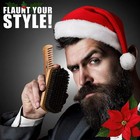 Beard Brush For Men   Beard Comb Set W mustache Scissors Grooming Kit