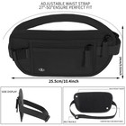 Money Belt For Travel Women Men Length 10 4 Inches  Width 5 51 Black 