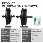 48v 1500w E-bike Conversion Kit Wheel Hub Motor Front 100mm Dropout 135-142mm
