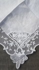 Antique Handmade Wedding Bridal Handkerchief Belgian Bobbin Lace