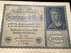 1922 Germany 10000 Mark Post Wwi Pre Wwii Banknote World Paper Money Kaiser