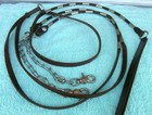 Victor Silver Ferruled Romal Romel Style Horse Bridle Reins W chains