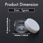 5 Gram Sample Containers With White Lids  25 Count 5ml Sample Jars  Empty Cosmet