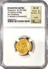 Gold Av Solidus Theophilus Byzantine Empire 829-842 Ad-certified Ngc Choice Vf