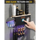 S For Bathrooms  Uv Toothbrush Sanitizer Wall Mounted With Toothpaste Dispenser 