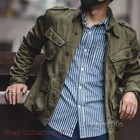 Vintage Wwii Cotton Men s M42 Jacket Short Army Military Coat Slim Fit Outwear