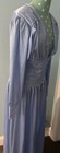Vintage Fernando Sanchez Negligee Nightgown Robe Baby Blue Satin Lace Size Large