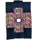 Vintage Chichicastenango Huipil Heavy Weave Star Neck Mayan Guatemala