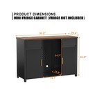 Gdlf Large Coffee Bar Cabinet With Fridge Space  Mini Fridge Cabinet With Win   