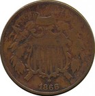 1866 No Mint Mark Circulated Two Cent Piece Civil War Era Coin Two-cent Seller