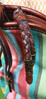 Vtg Fossil   Small Multicolor Hobo Purse   78082   Key Charm Braided Pull