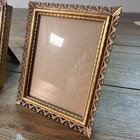 Two Vintage Mid Vintage 24k Gold Plated Frame With Concave Glass Made In Usa