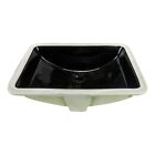 Trench Rectangular Undermount Bathroom Sink 20-7 8  X 14-5 8 X 8-3 8  Black