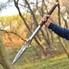36   Survival Viking Spear   Handmade Carbon Steel Blade   Hunting Camping Spear