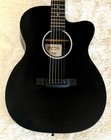 2022 Martin Omc-x1e Black Acoustic Electric Guitar W  Gig Bag     Side Crack