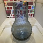 Libera Czech Modern Art Thick Glass Vase Smokey Grey 11 5  Ostrich Hip Deco Chic