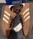 Men   s 9 Adidas Handball Spezial Suede Low Top Lace-up Sneakers Brown off White