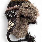 Brown And Black Knit Ear