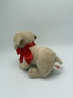Melissa   Doug Sunny Yellow Lab Plush W red Bow Stuffed Animal Toy 10 