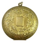 Large Vintage Locket Necklace Pendant Pocket Watch Style Locket Charm Brass