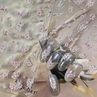 1 Sheet Flower Nail Art Stickers Decals 5d Pearl - Rose Nail Stickers Style-35