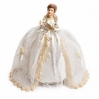 Vntg Half Doll Pin Cushion Wind-up Musical Sewing Room Collectible Boudoir Decor