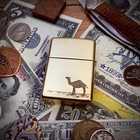 Zippo    joe Camel    Engraved Brass Armor Cigarette Lighter - Limited Edition Of 50