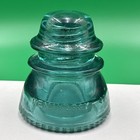 Vintage Hemingray Glass Electrical Insulator No 42 Aqua Blue Beaded Bottom Usa