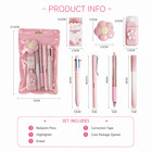 Cute Kawaii Stationery Set Bundle Pink Purple School Supplies 2pcs