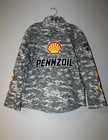 New Joey Logano  22 Pennzoil Camouflage Nascar Twill Cotton Jacket Men s L