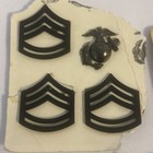 Us Army Sergeant First Class 5 Black Subdued Metal Rank Insignia Chevron Pins