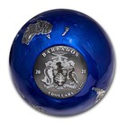 2021 Barbados  5 Blue Marble  earth  At Night - 3oz Fine Silver Coin