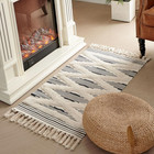 Boho Runner Rug Washable Hallway Rug Runner  Tufted Woven Cotton Farmhouse Area