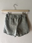 Wonder Nation Girls Size 8 Green white Floral Shorts Elastic Waist Pockets