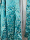 Vintage Authentic  Japanese Chinese Kimono Blue Satin With Design