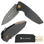 High Quality D2 Steel Ball Bearing Assisted Folding Pocket Black Knife