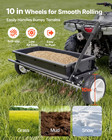 32in Tow Behind Lawn Spreader 100lb Broadcast Seeder Aerator