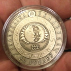 Aquarius Zodiac Of The Sign 20 Roubles Silver Coin With Crystals Belarus 2009